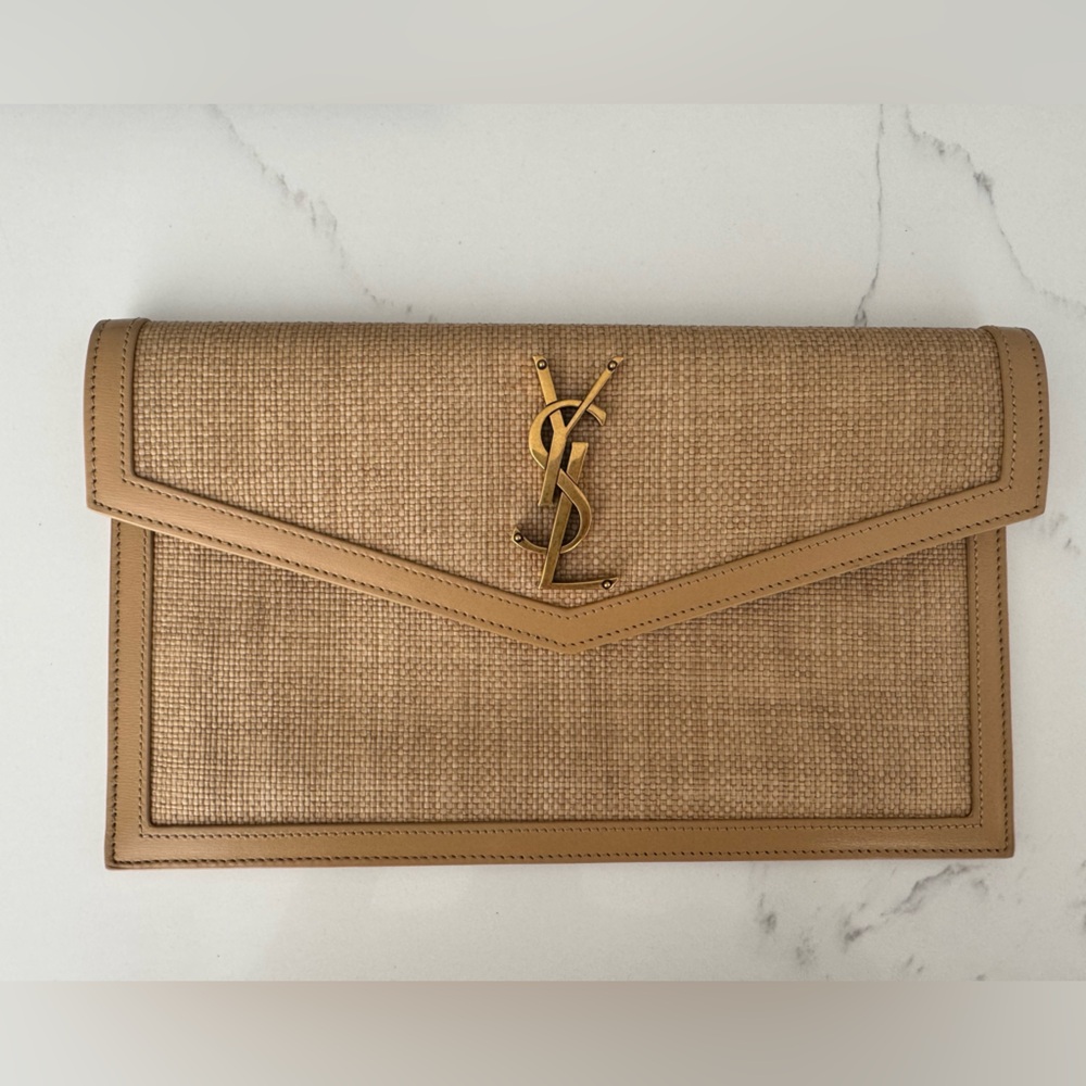 UPTOWN POUCH IN MICRO RAFFIA - Picture 3 of 5
